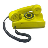 Telefone Antigo Amarelo Restaurado