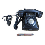 Telefone Antigo Bakelite Preto Antiguidad Legítimo