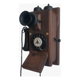 Telefone Antigo decorativo Não Funciona Em Madeira E Metal