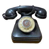 Telefone Antigo Em Baquelite Preto