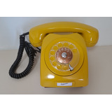 Telefone Antigo Ericsson Mod  DLG Amarelo   Funcionando