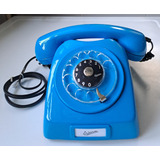 Telefone Antigo Ericsson Mod DLG Azul Royal Funcionando