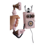 Telefone Antigo Nelphone Lord De Parede Digital Rosa