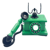 Telefone Antigo Verde Retrô De Mesa