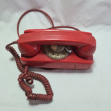 Telefone De Disco Vermelho