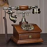 Telefone De Madeira Maciça Europeu Antigo