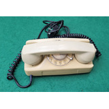 Telefone De Mesa Antigo De Disco Gte Bege Tijolinho