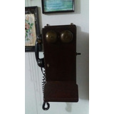 Telefone De Parede Antigo Em Madeira C683