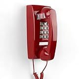 Telefone De Parede Retrô Com Som Mecânico Alto- Telefones De Parede Vintage Para Telefone Fixo Com Volume- Telefone Fixo Com Fio Ajustável à Moda Antiga Para Casa- Escola- Cozinha- Escritório