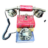 Telefone Decorativo Livro Vintage