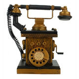 Telefone Decorativo Preto Antigo Cofrinho Retrô