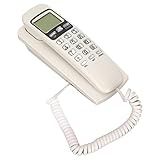 Telefone Fixo, Display Lcd Kx-t777cid Telefone Com Fio De Parede Com Fio De Parede, Com Função De Flash/rediscagem/identificação De Chamadas, Para Home Office(branco)