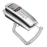Telefone Fixo, Fsk/dtmf Identificação De Chamadas Telefone Com Fio Telefone Fixo Extensão Moda Telefone Para Casa (prata)