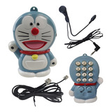 Telefone Fixo Gato Doraemon Headset Microfone Flexivel Anime