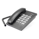 Telefone Fixo Para Mesa Preto Som Nítido Teclado Grande