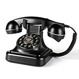 Telefone Fixo Retrô Dos Anos 1960 Vintage Com Botão De Discagem Com Fio Telefone Clássico Antigo Telefones Antigos Com Função De Rediscagem Para Escritório Em Casa Preto 