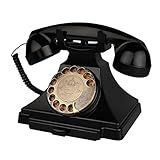 Telefone Fixo Retrô Telefone Antigo Com Fio Vintage Mostrador Rotativo Dos Anos 30 Telefone De Decoração De Casa Telefones Residenciais Decorativos De Moda Antiga Para Idosos Telefones Rotativos