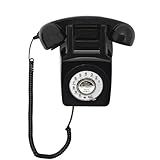 Telefone Fixo Retrô Telefone De Parede Artisam Clássico Com Fio Mostrador Giratório Vintage Antigo Com Função De Discagem Para Casa Escritório Hotel Escola