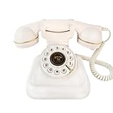 Telefone Fixo Retrô, Telefone Sentno Década De 1960, Vintage, Com Discagem Com Fio, Telefone Clássico Da Moda Antiga, Telefone De Mesa Com Fio Para Escritório E Casa (branco)