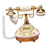 Telefone Fixo Retrô Vintage Mesa De Cerâmica Café Bar 