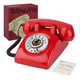 Telefone Fixo Vermelho Sangyn Sy oy04 red1 Design Vintage
