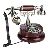 Telefone Fixo Vintage, Antigo Com Fio Fsk/dtmf Linha Telefônica Alimentada Por Hotéis Escritório Casa Estilo Europeu Telefone Retrô