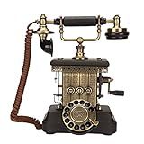 Telefone Fixo Vintage Monofone Digital Giratório Antigo Telefone Com Fio Telefone Fixo Com Fio Retrô Europeu Com Fone De Ouvido Pendurado Para Decoração De Casa Hotel Escritório