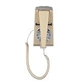 Telefone Fixo Vintage Para Casa- Telefone De Parede Com Fio- Telefone Retrô Para Idosos- Linha De Acabamento Antiquado- Sem Necessidade De Alimentação CA- Telefone Montável Na Parede -marfim-