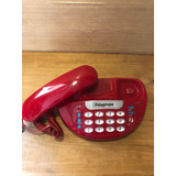 Telefone Fixo Vintage Vermelho Retro