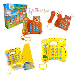 Telefone Infantil Girafa Brinquedo Educativo Musical