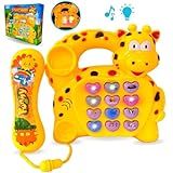 Telefone Musical Girafa Piano Teclado Infantil