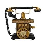 Telefone Preto Antigo Cofrinho 21x11x22cm Estilo Retrô - Vintage AT2004B-2650-M
