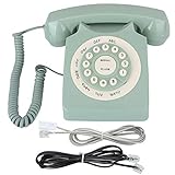 Telefone Retrô Telefone Fixo Vintage Europeu Verde Chamada De Alta Definição Grande Botão Transparente Antigo Telefone Antigo Para Decoração De Casa Hotel Escritório