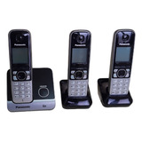 Telefone S fio Dect 6 0 Kx tg6711lb 2 Ramais Panasonic