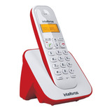 Telefone Sem Fio Com Bina Branco Vermelho Ts 3110 Intelbras