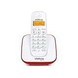 Telefone Sem Fio Digital TS 3110 Branco E Vermelho Intelbras