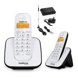 Telefone Sem Fio E Ramal Intelbras Entrada Chip Celular 3g Cor Preto