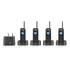 Telefone Sem Fio Motorola Dect 6.0 Longo Alcance 4 Monofones Cor Preto