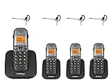 Telefone Sem Fio TS 5120 3 Ramal TS 5121 Viva Voz DECT 6 0 Preto 4 Headset Fone HC 10 Intelbras