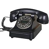 Telefone Telefone Vintage Com Fio Cor Preta Telefone Retrô  Moda Europeia Com Botão De Discagem Clássico Antigo Fixo