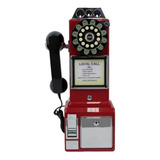 Telefone Vintage Fixo Com Fio Watson 33 749 Classic Cor Vermelho