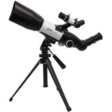 Telescopio Astronomico Profissional Refrator Jiehe 350x60mm Cor Preto branco