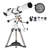 Telescópio Astronômico Refrator Luneta 90080 Profissional