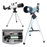 Telescópio Microscópio Astronômico Ate 90x Refrator C Tripe