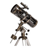Telescópio Profissional Equatorial Newtoniano 1400x150mm Cor Preto