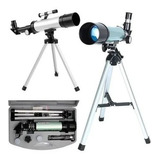 Telescópio Refrator Aproximação 90x Lente Óptica Tubo Metal