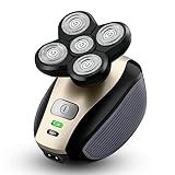 Telfun Barbeador Elétrico 5 Em 1 Para Homens Barbeadores Rotativos Recarregáveis Molhados E Secos Kit De Cuidados Sem Fio 5D Flutuante 5 Cabeças Com Barba Nariz Orelha Aparador