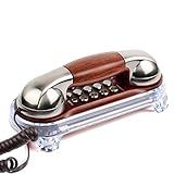 TelPal Telefone Pequeno Com Fio Trimline Antigo Pequeno Retrô Montado Na Parede Telefone Antigo Moda Clássica Vintage Com Luz Inferior Para Suporte De Mesa Parede
