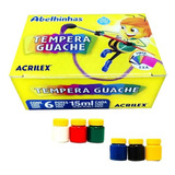 Tempera Guache 15ml 6 Cores Acrilex Pct C 12 Caixas