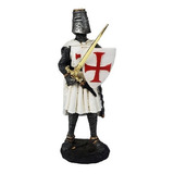 Templário Guerreiro Soldado Medieval Resina C Espada Metal